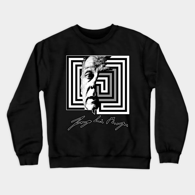 Jorge Luis Borges Crewneck Sweatshirt by Exile Kings 